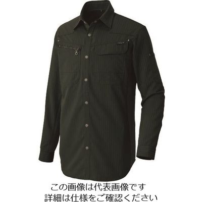 アイトス 長袖シャツ(薄地) カーキブラック M 30635-010-M 1着 144-9046（直送品）