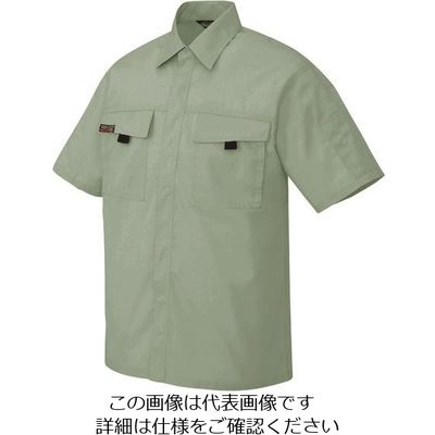 アイトス 半袖シャツ(男女兼用) アースグリーン 3L 5576-005-3L 1着 144-7255（直送品）