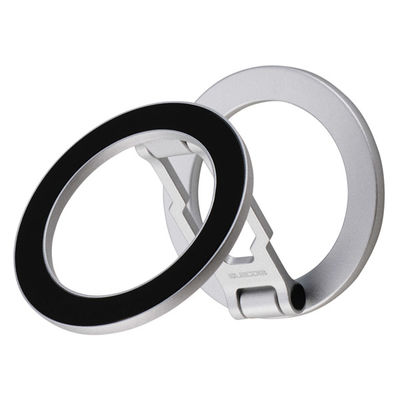 スマホスタンド 両面マグネット 折りたたみ 360度回転 角度調整 シルバー P-DSCMPWM01SV エレコム 1個（直送品）