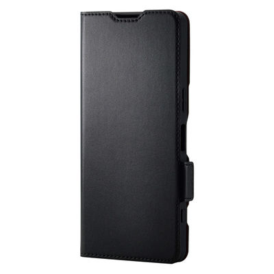 Xperia 1 VII ケース レザー 手帳型 マグネット ブラック PM-X251PLFMGBK エレコム 1個（直送品）