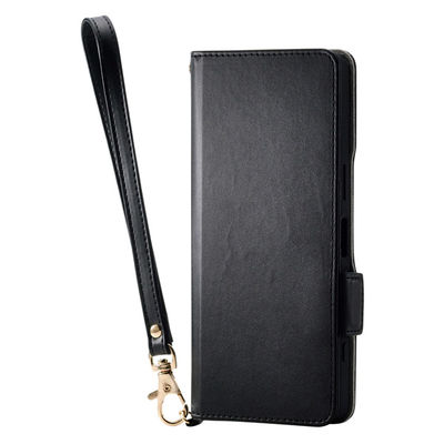 Xperia 1 VII ケース レザー 手帳型 ハンドストラップ付 ブラック PM-X251PLFY4BK エレコム 1個（直送品）