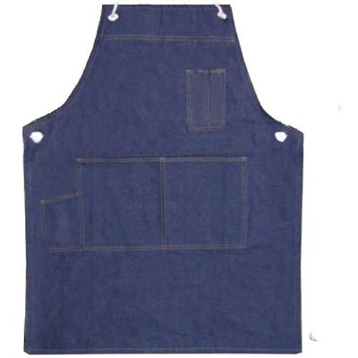 トオケミ デニムエプロン(胸付・ロープ紐タイプ)ネイビー F 251-NAVY 1枚 660-6930（直送品）