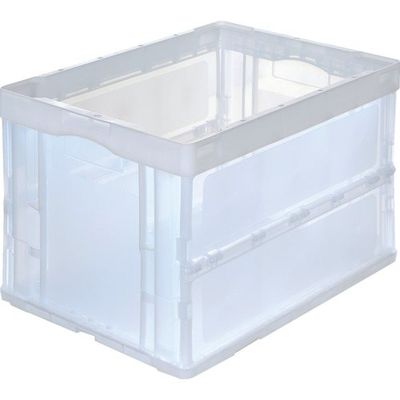 トラスコ中山 TRUSCO オリコン 折りたたみコンテナ50L 透明 CR-S50N2-TM 1個 654-8118（直送品）