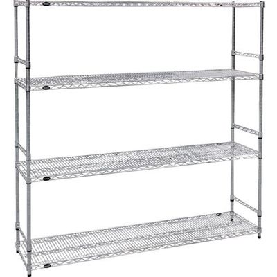 トラスコ中山 TRUSCO スチール製メッシュラック W1824XD457XH1533 4段 サイドバー付 TMESDB5644 1台（直送品）