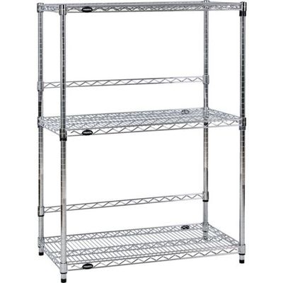 トラスコ中山 TRUSCO ステンレス製メッシュラック W905XD457XH1228 3段 バックバー付 TSMBB4343 1台（直送品）