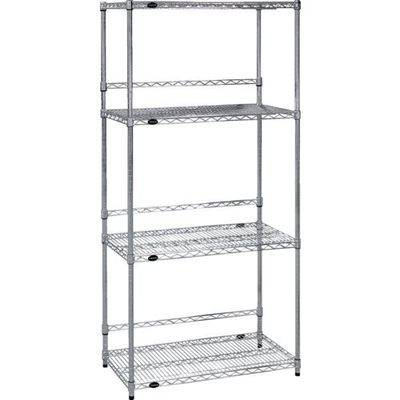 トラスコ中山 TRUSCO ステンレス製メッシュラック W905XD457XH1838 4段 バックバー付 TSMBB6344 1台（直送品）