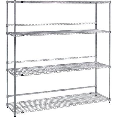 トラスコ中山 TRUSCO ステンレス製メッシュラック W1824XD457XH1838 4段 バックバー付 TSMBB6644 1台（直送品）