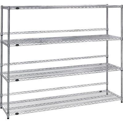 トラスコ中山 TRUSCO ステンレス製メッシュラック W1824XD457XH1533 4段 バックバー付 TSMBB5644 1台（直送品）