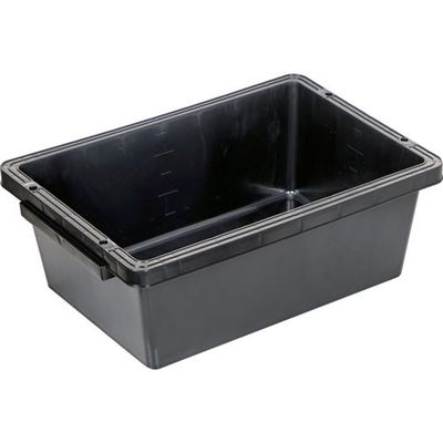 トラスコ中山 TRUSCO トラ舟28Lブラック(角型・再生原料使用) PSB40-BK 1個 664-7085（直送品）