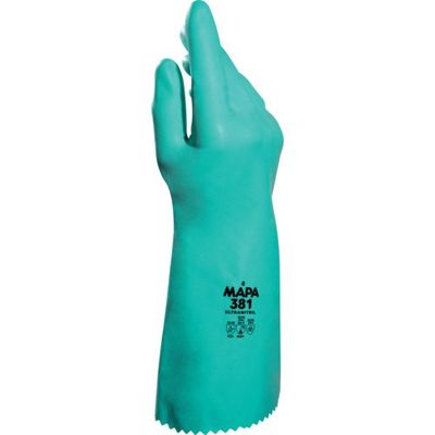 MAPA 耐油・耐薬品ニトリル手袋 ULTRANITRIL381 Mサイズ(12双入り) 34381048 1袋(12双) 682-7311（直送品）