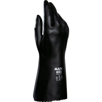 MAPA 耐薬品ブチルゴム手袋 BUTOFLEX650 Sサイズ 34650007 1双 682-7312（直送品）