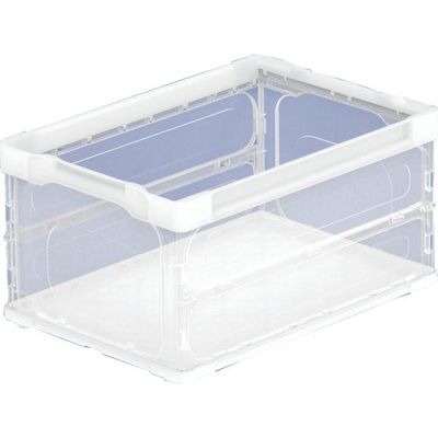 TRUSCO まとめ買い オリコン 薄型軽量折りたたみコンテナ40L 透明 10個 TRL-S40TM-10P 1セット(10個)（直送品）