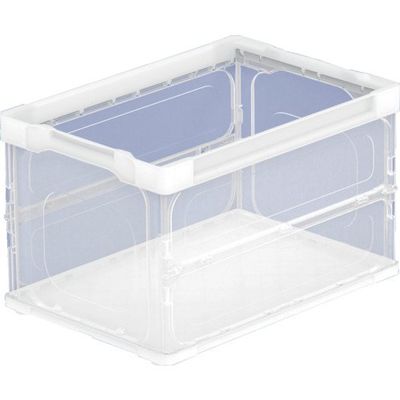 TRUSCO まとめ買い オリコン 薄型軽量折りたたみコンテナ50L 透明 10個 TRL-S50TM-10P 1セット(10個)（直送品）