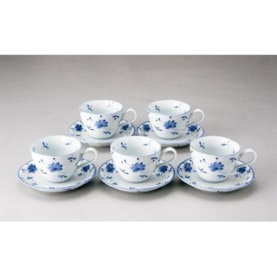 いちがま 花唐草コーヒー碗皿5客セット2306-3　1セット（直送品）