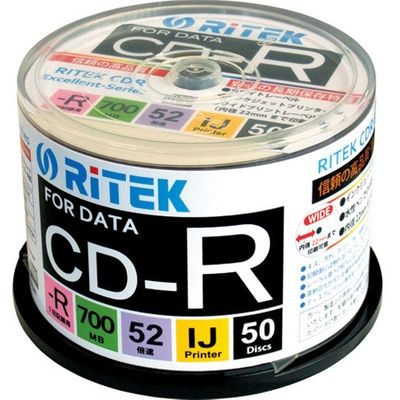 RiTEK データ用CD-R 50枚 CD-R700EXWP.50RT C 1パック（直送品）