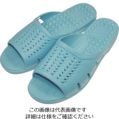 ニッポンスリッパ 成型サンダル ブルー M 400873 1セット(20足) 868-7656（直送品）