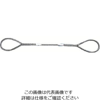 日興製綱 NIKKO Wスリング(裸) 全長5.0m スリング径24mm W24-5H 1セット(2本) 815-7456（直送品）