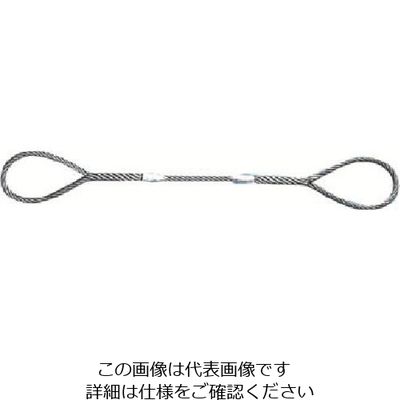 日興製綱 NIKKO Wスリング(裸) 全長3.0m スリング径22mm W22-3H 1セット(2本) 815-7451（直送品）