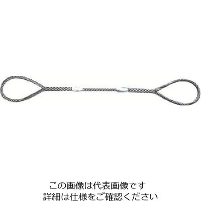 日興製綱 NIKKO Wスリング(裸) 全長2.0m スリング径9mm W9-2H 1セット(15本) 815-7415（直送品）