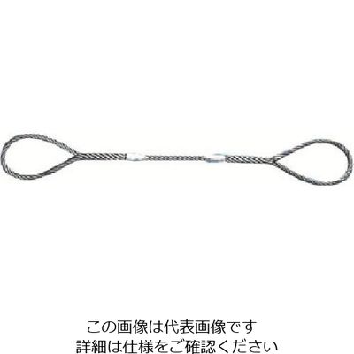 日興製綱 NIKKO Wスリング(裸) 全長4.0m スリング径20mm W20-4H 1セット(2本) 815-7449（直送品）