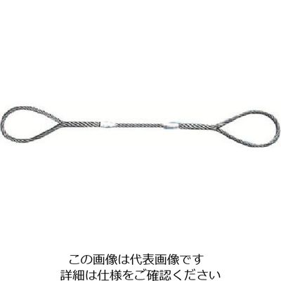 日興製綱 NIKKO Wスリング(裸) 全長5.0m スリング径20mm W20-5H 1セット(2本) 815-7450（直送品）