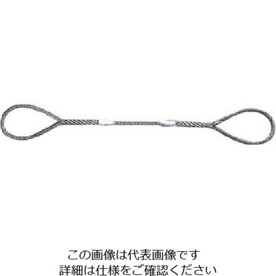 日興製綱 NIKKO Wスリング(裸) 全長3.0m スリング径24mm W24-3H 1セット(2本) 815-7454（直送品）
