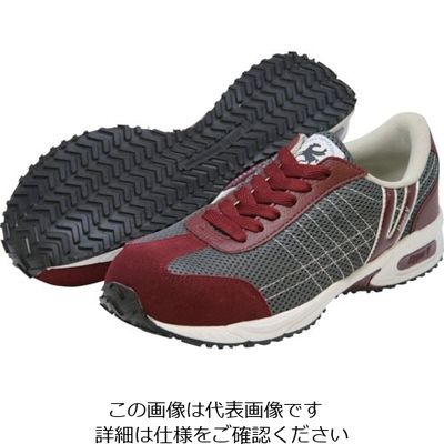 日進ゴム 日進 耐滑樹脂先芯入りスニーカー チョコ 29.0cm V2000CH-29.0 1足 134-1697（直送品）