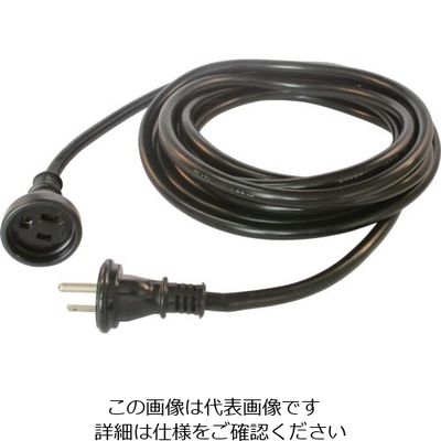 正和電工 3芯タイプ防雨型延長コード5m黒 WPE-5BK 1セット(20本) 850-1046（直送品）