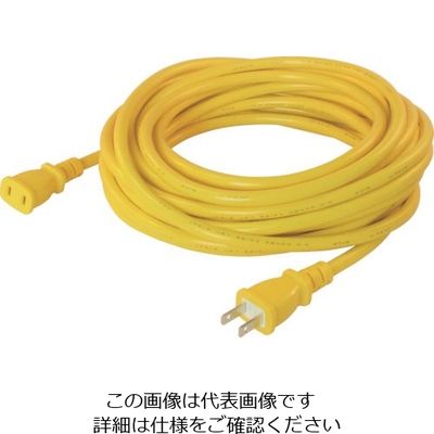正和電工 12A補助コード1ッ口10m黄 HW-10Y 1本 850-1016（直送品）