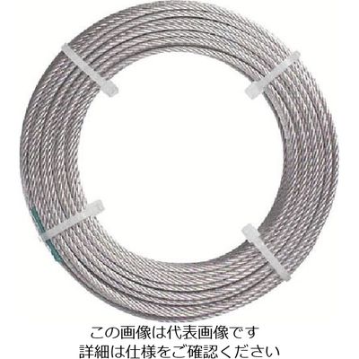 日興製綱 ニッコウ カットワイヤーメッキ無し 全長20m ワイヤ径9mm 使用荷重540kg CW920N 1セット(20本)（直送品）