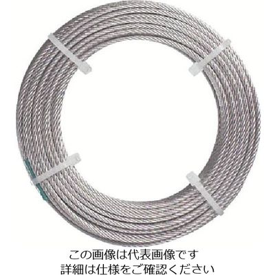 日興製綱 ニッコウ カットワイヤーメッキ無し 全長30m ワイヤ径9mm 使用荷重540kg CW930N 1セット(20本)（直送品）