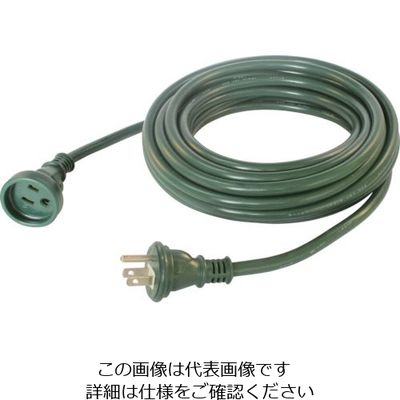 正和電工 3芯タイプ防雨型延長コード10m深緑 WPE-10DG 1セット(10本) 850-1045（直送品）