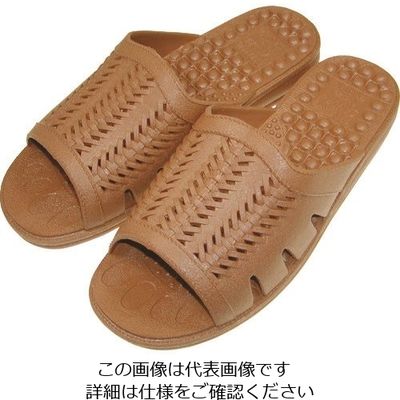 ニッポンスリッパ 成型サンダル紳士 ブラウン M 400878 1セット(20足) 868-7652（直送品）