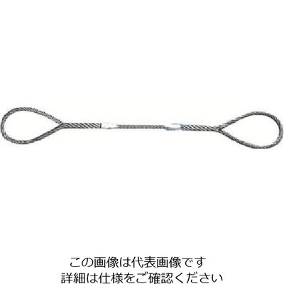日興製綱 NIKKO Wスリング(裸) 全長5.0m スリング径22mm W22-5H 1セット(2本) 815-7453（直送品）