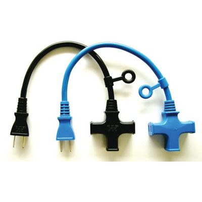 正和電工 マルチタップ延長コード0.3m黒 MR-03 BLACK 1セット(100本) 850-1017（直送品）