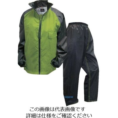 トオケミ CSワンダーレインスーツ ライム3L 4670-LG-3L 1枚 855-1661（直送品）