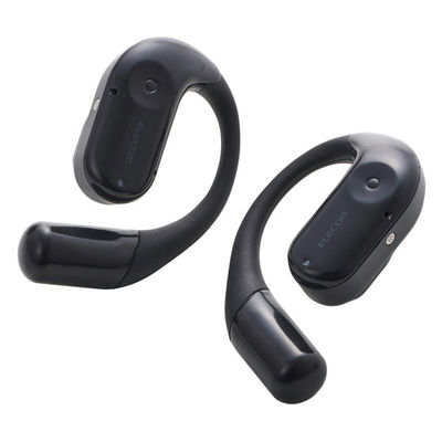Bluetoothイヤホン 完全ワイヤレス IPX5 コスモブラック LBT-OWS02ECCBK エレコム 1個（直送品）