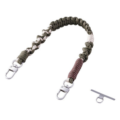 スマホストラップ 編みロープタイプ ハンドストラップ 手首 落下防止 携帯ストラップ カーキ P-STHKNKH エレコム 1個（直送品）