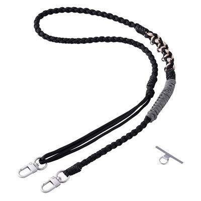 スマホストラップ 編みロープタイプ ショルダー 首掛け 長さ調整可 落下防止 ブラック P-STSDH1KNBK エレコム 1個（直送品）