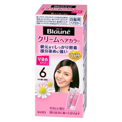 花王 ブローネクリームヘアカラー6やや濃い栗色 1個（直送品）