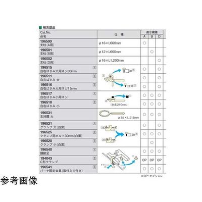 島津理化 鉄製スタンド用自在ばさみ大用ネジ15mm 196516 1台 67-7096-43（直送品）