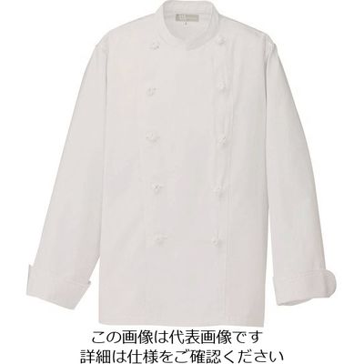 アイトス コックコート(男女兼用) ホワイト 4L 861022-111-4L 1着 145-3377（直送品）