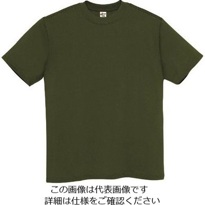 アイトス Tシャツ(男女兼用) ダークグリーン XL MT180-039-XL 1着 144-1245（直送品）