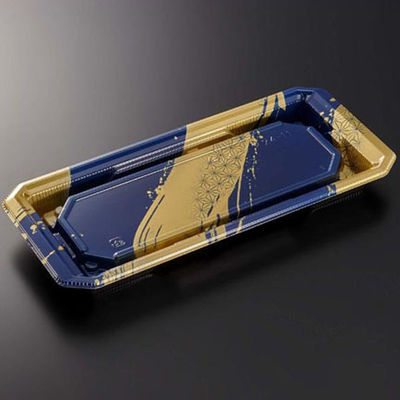 中央化学 寿司容器 HS澄板24-11 麻筆DB-BK 身 00115484 1ケース(800個(50個×16))（直送品）