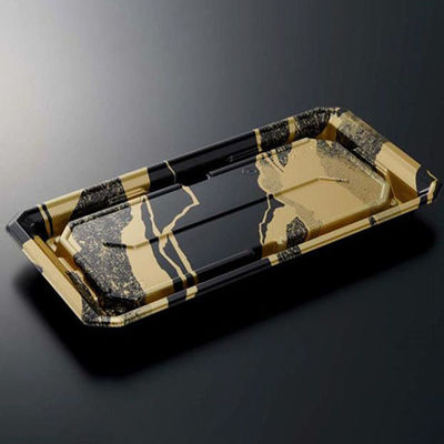 中央化学 寿司容器 HS澄板28-14 金継BK-BK 身 00650786 1袋(50個)（直送品）