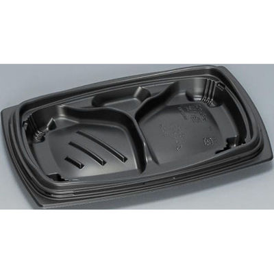 福助工業 弁当容器 祝い膳24-16-4H 黒 00267563 1ケース(900個(50個×18))（直送品）