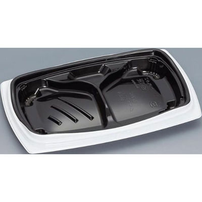 福助工業 弁当容器 祝い膳24-16-4H 白内黒 00267578 1ケース(900個(50個×18))（直送品）