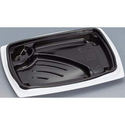 福助工業 弁当容器 祝い膳24-18-3H 白内黒 00267581 1ケース(800個(50個×16))（直送品）