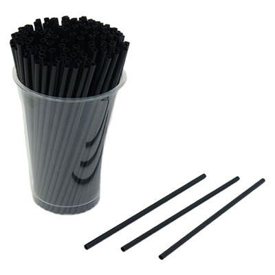 羽柴化成工業 カクテルストロー 3.5×130 裸 黒 00335462 1ケース(10000個(1000個×10))（直送品）