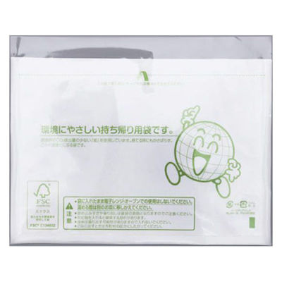 福助工業 惣菜袋 ハーフクリアパック FL-24-19 FSC(R)認証 00391578 1ケース(3000個(100個×30))（直送品）